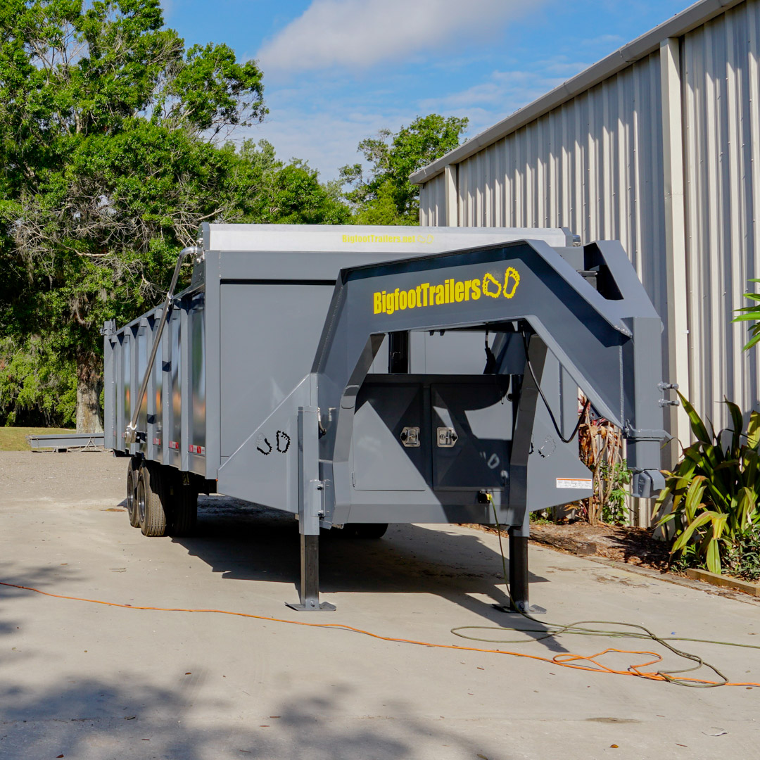 Gooseneck dump trailers manufactured in Jacksonville & Orlando, FL